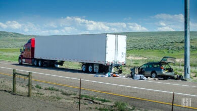 Crash involving truck and car.