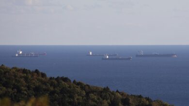 Tankers wait to load off Novorossiysk in the Black Sea. (Photo: AP Photo)