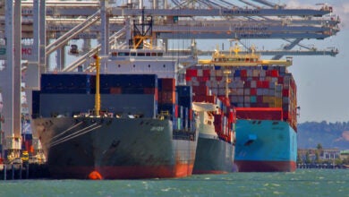 Port of Oakland container ships