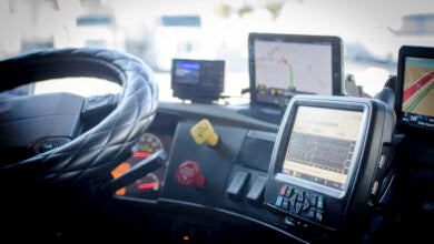 Truck cab with ELD