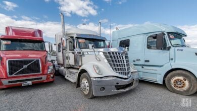 Used Class 8 trucks at Ritchie Brother auction in 2022