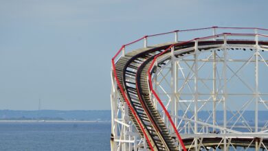 a photo of a roller coaster - rates for supertankers have been on a rollercoaster