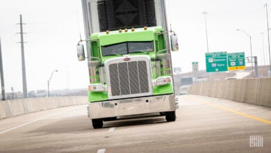 Truck on highway