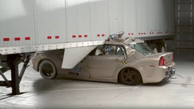 Underride guard crash test