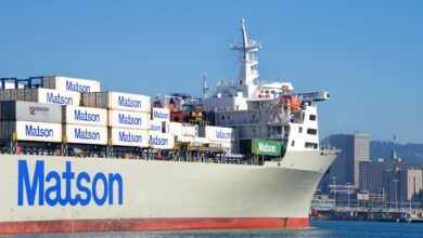 photo of a ship of container line Matson