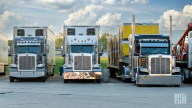 Trucks at truck stop