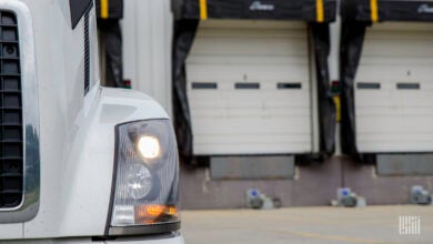 Truck waiting at warehouse