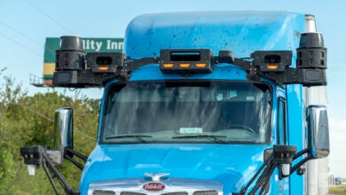 Autonomous truck being tested