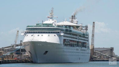 A cruise ship at the Port of Houston