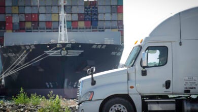 Truck at Port of Long Beach