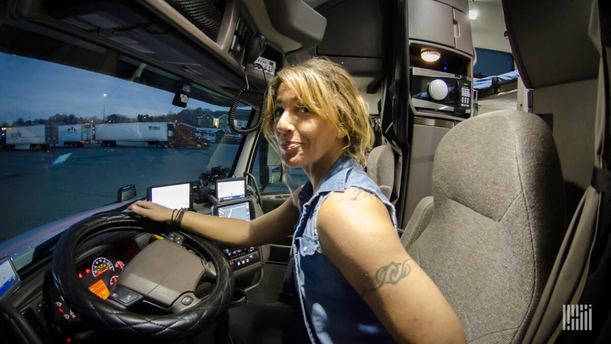 Woman truck driver