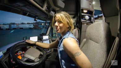 Woman truck driver