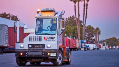 A Lazer Logistics terminal tractor