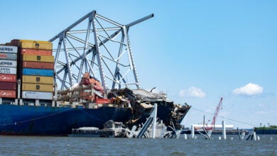 Container ship Dali wreckage