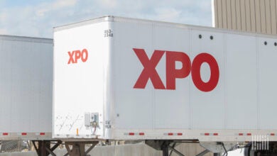 An XPO trailer at a terminal