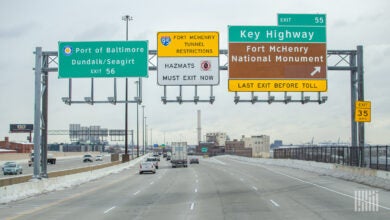 Hazmat highway signs