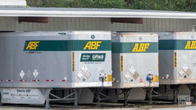 ABF trailers at a terminal