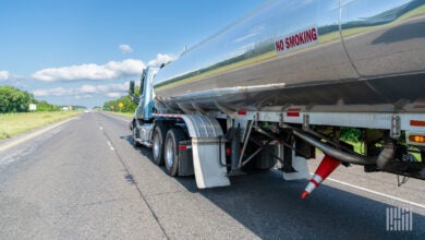 Tanker on the highway