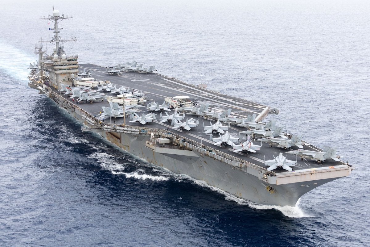 US aircraft carrier, merchant ship collide in Mediterranean