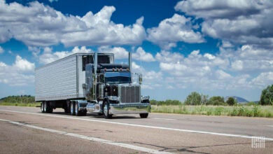 truck trailer on the highway