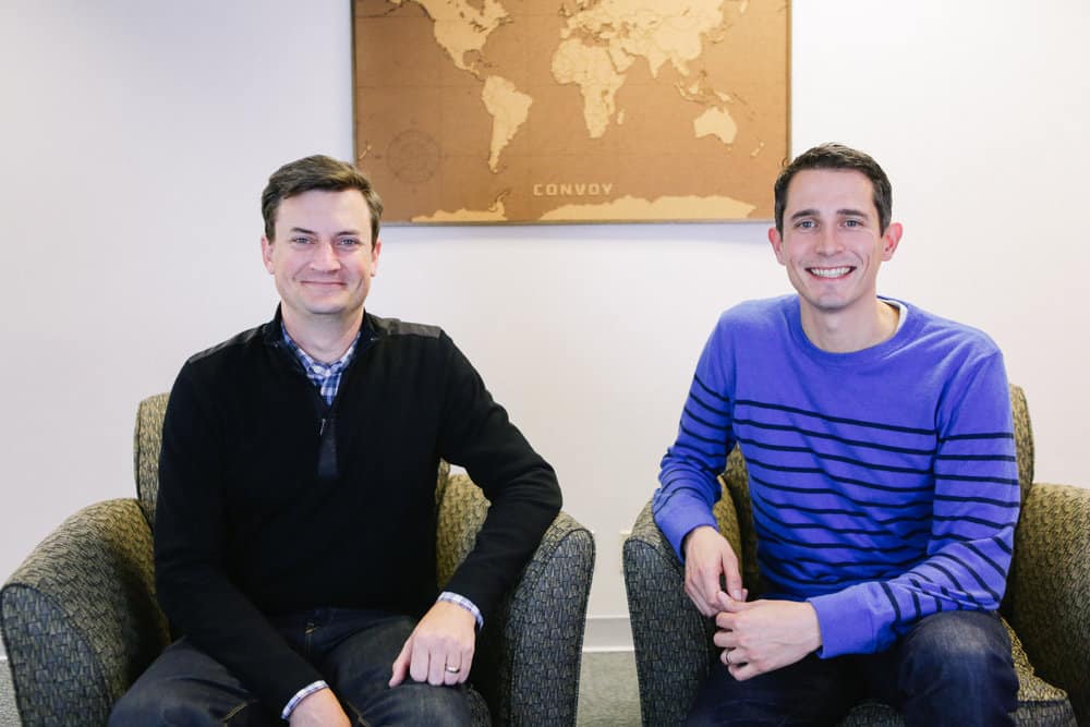  Convoy's founders Grant Goodale, CTO (left), and Dan Lewis, CEO. 