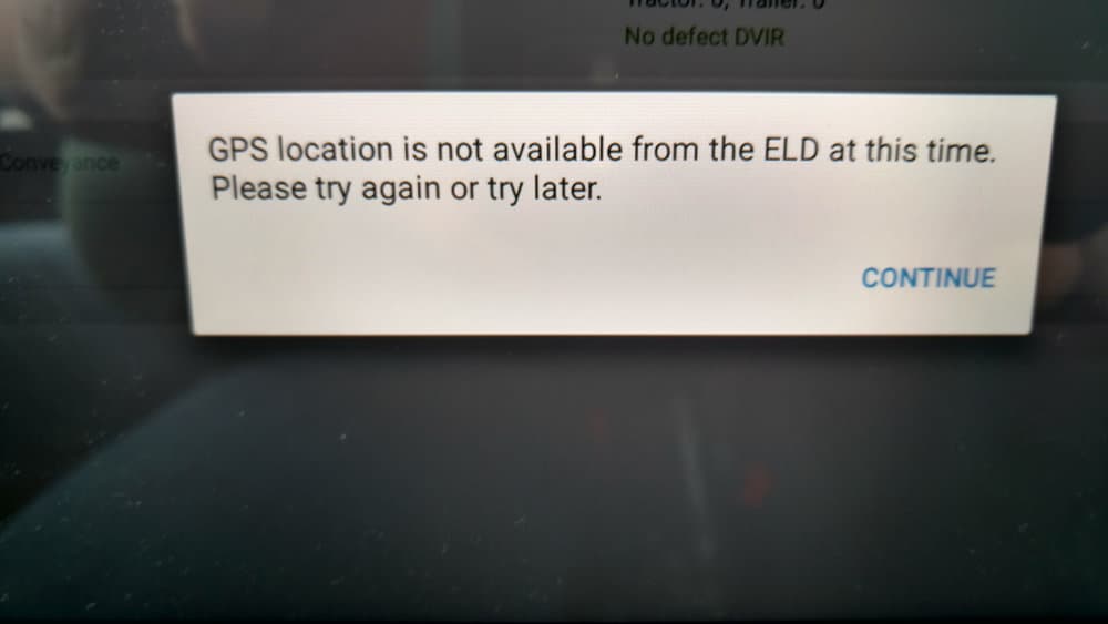  Paul Bazydlo says this is the message he receives every time he turned on his ELD and tried to connect. 