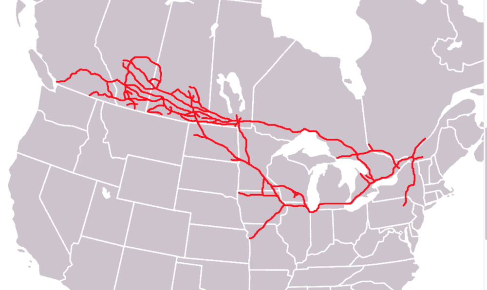  Canadian Pacific's network. ( Image: Wikipedia ) 