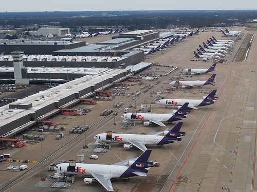  FedEx has it's largest hub and corporate headquarters in Memphis 