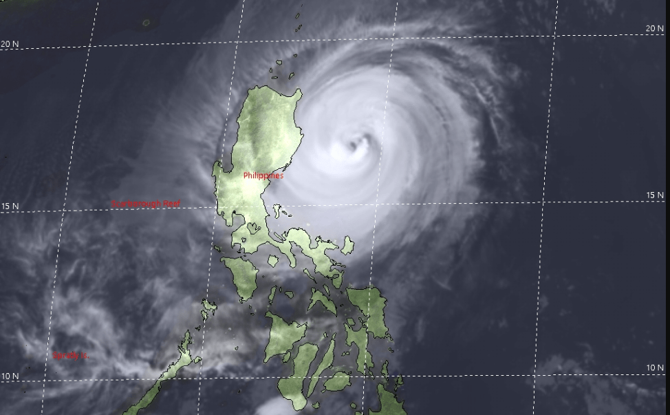  Satellite image of Typhoon Yutu at 8 p.m. local time in the Philippines on October 29, 2018.  (Photo: Joint Typhoon Warning Center)  