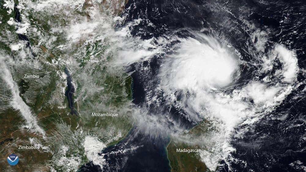  Satellite image on Tropical Cyclone Kenneth on April 23, 2019.  (Photo: NOAA)  