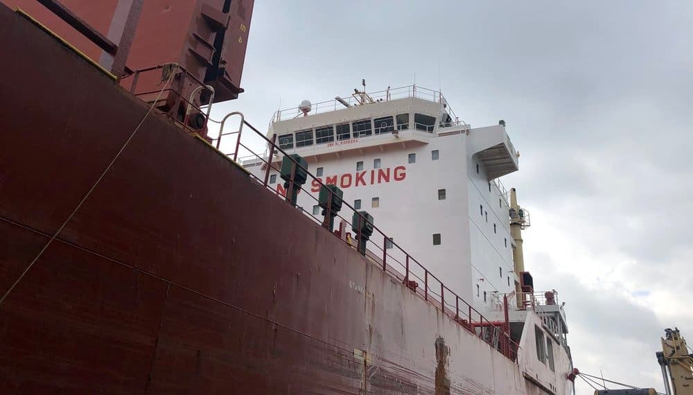  The M/V cape docked outside redpath sugar in Toronto. photo: Nate tabak 