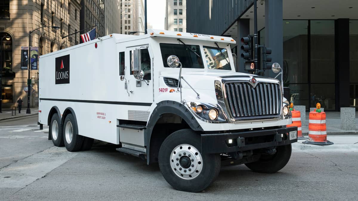 armored bank truck inside