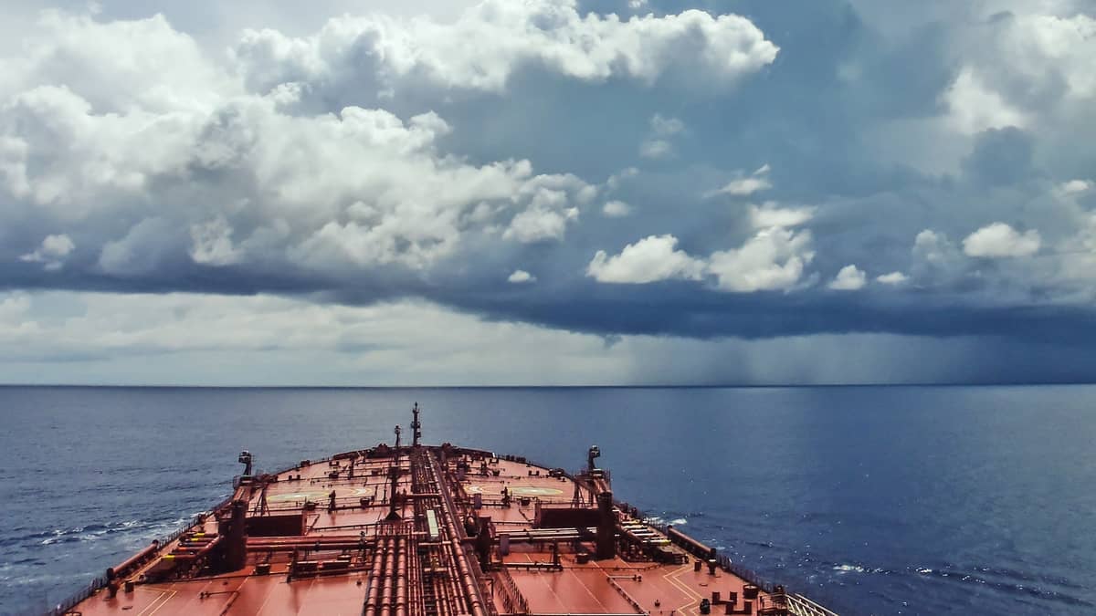 oil tanker underway