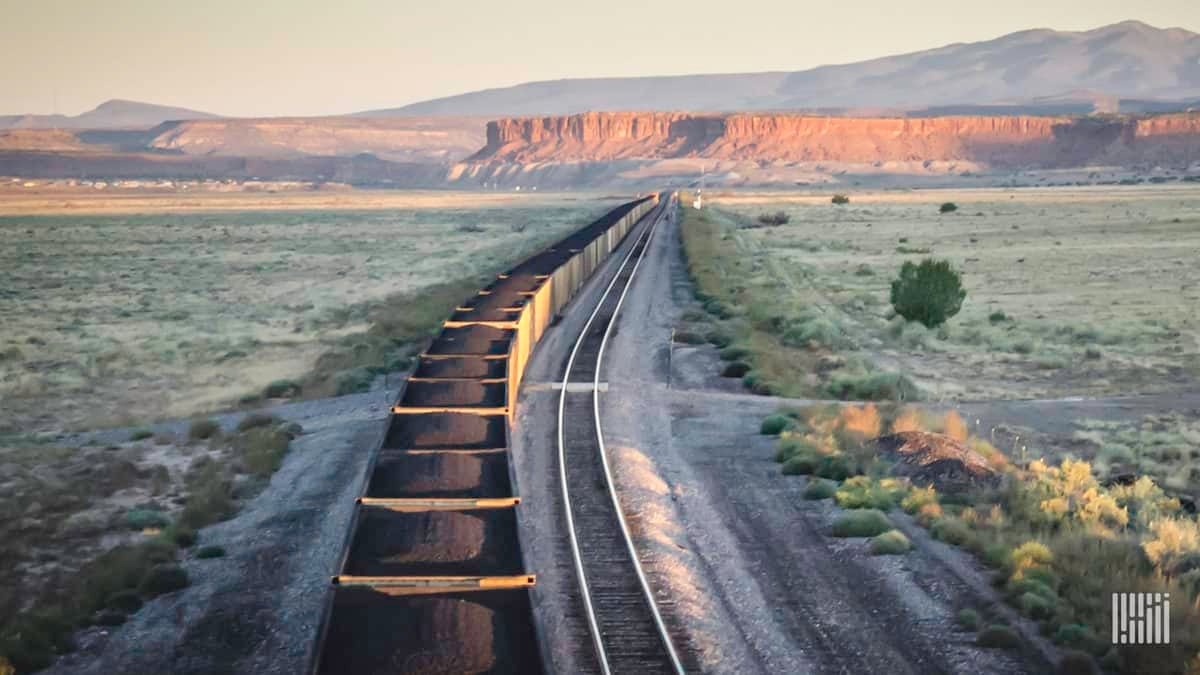 train carrying coal