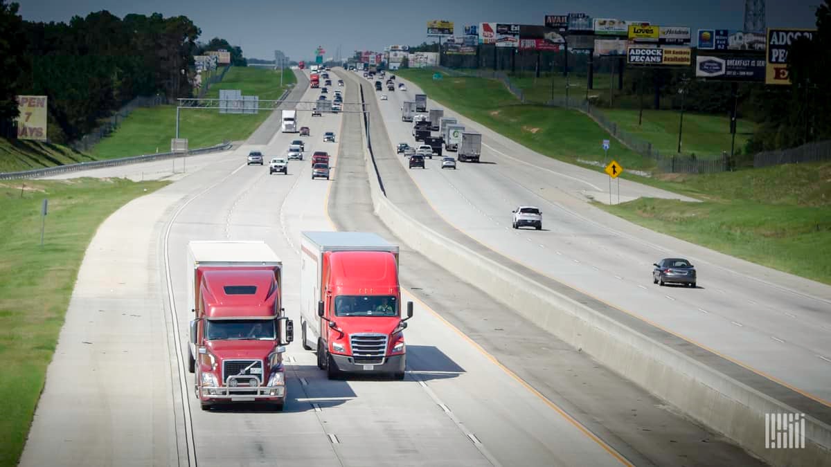 Light highway truck traffic