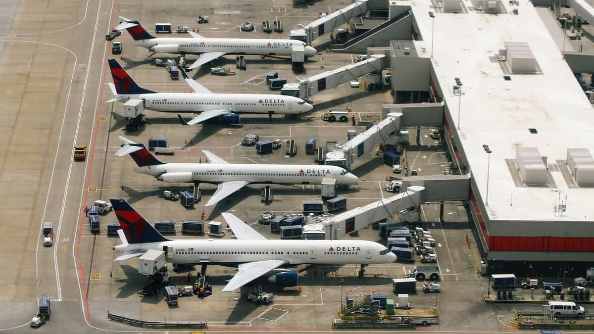 Delta planes at the gate.