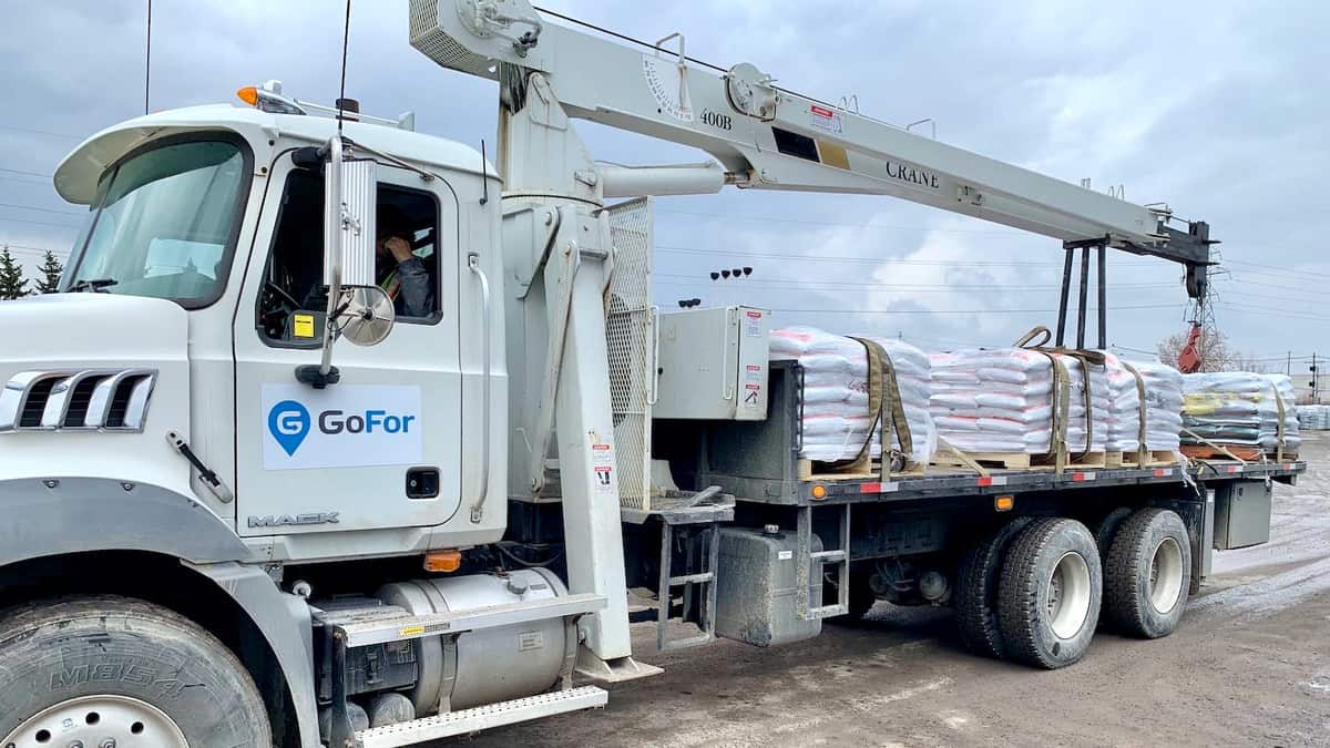 A vehicle on GoFor's on-demand delivery platform for the construction industry. The company recently closed on a round of seed funding.