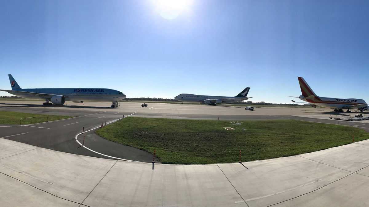 Freighter aircraft at Rickenbacker International Airport. (Photo: Columbus Regional Airport Authority)