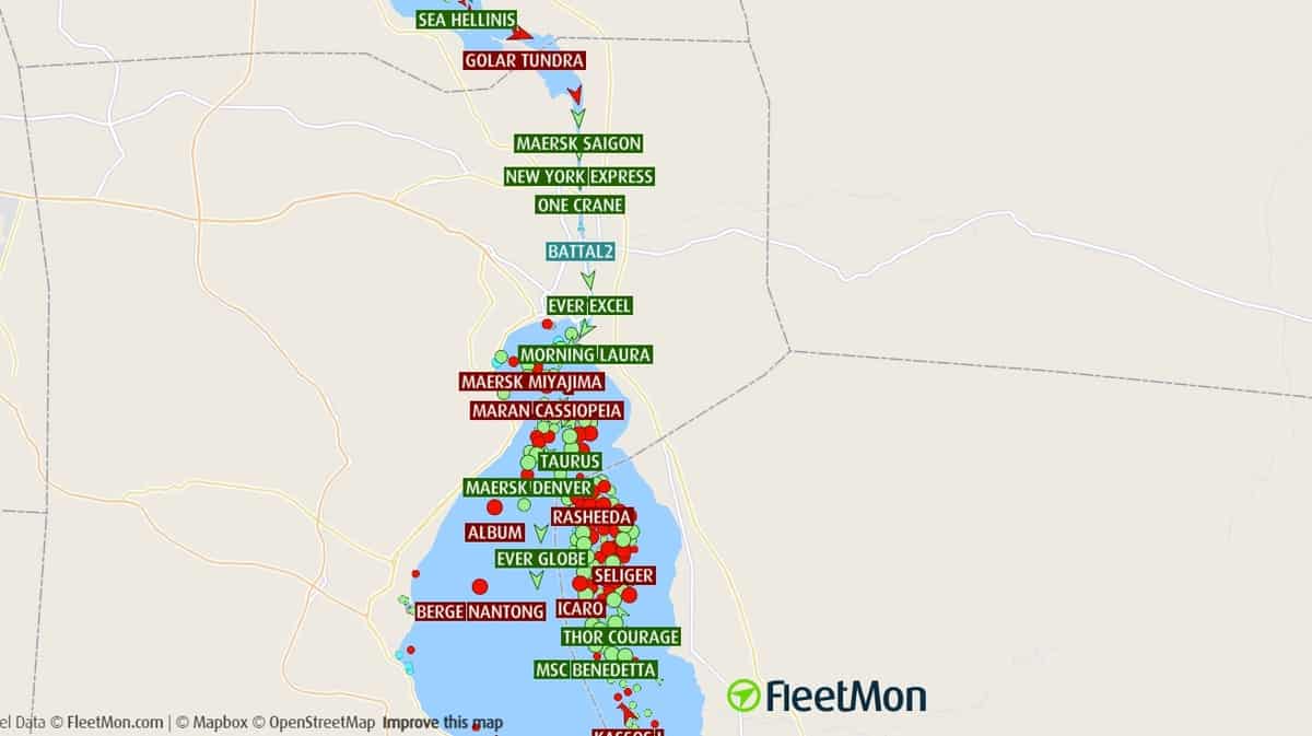 Suez Canal map