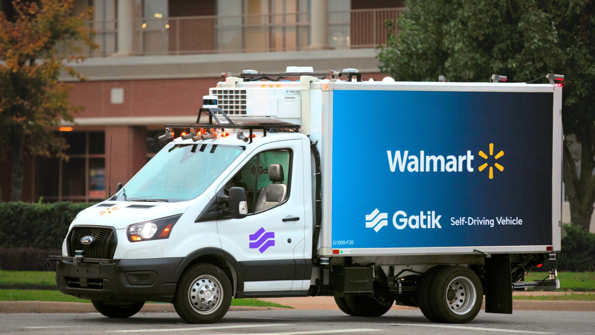 White box truck with Walmart logo