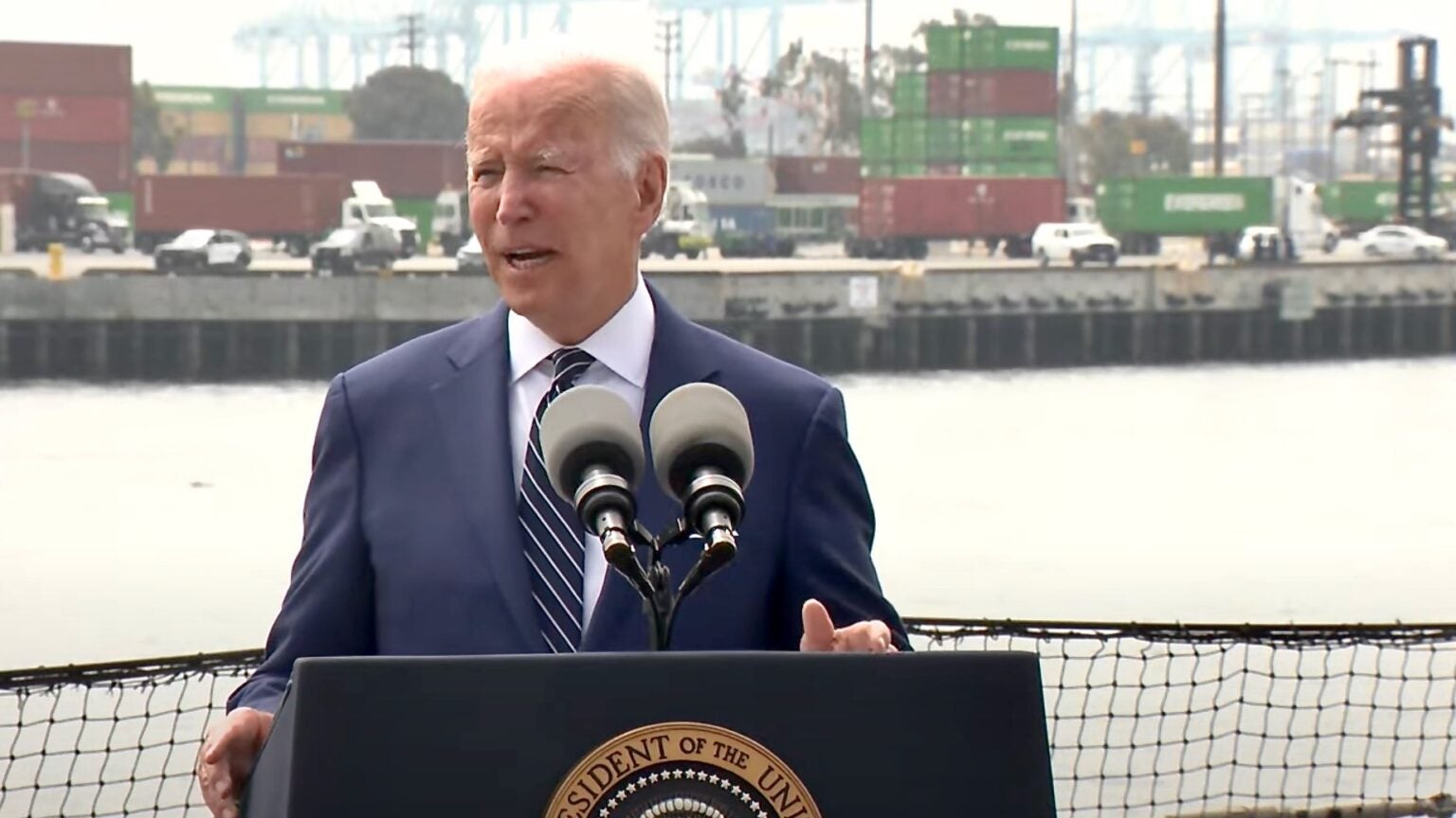 Biden blasts shipping companies for high prices during Port of Los