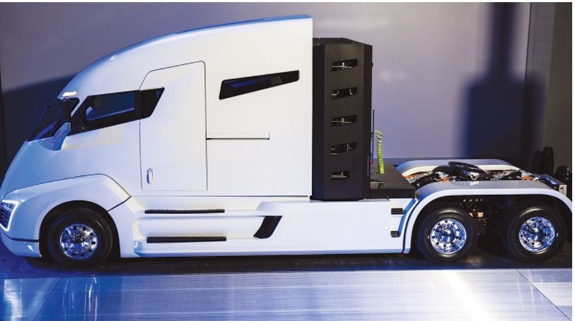 Nikola One truck in white