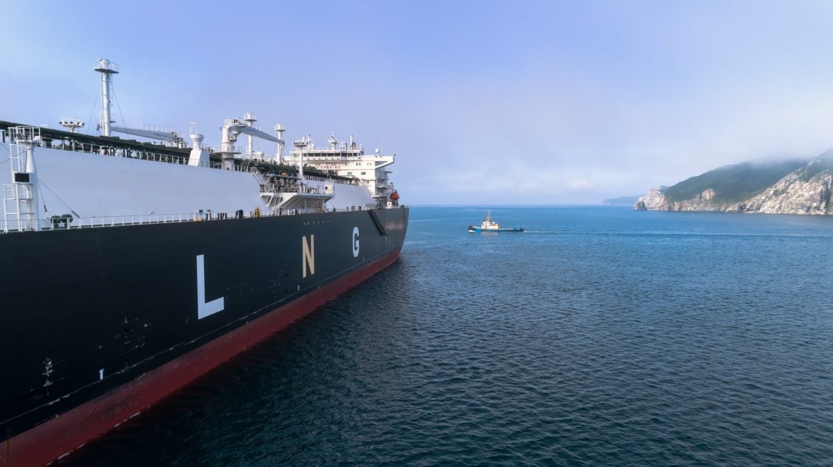 A photo of an LNG ship; LNG spot shipping rates have surged