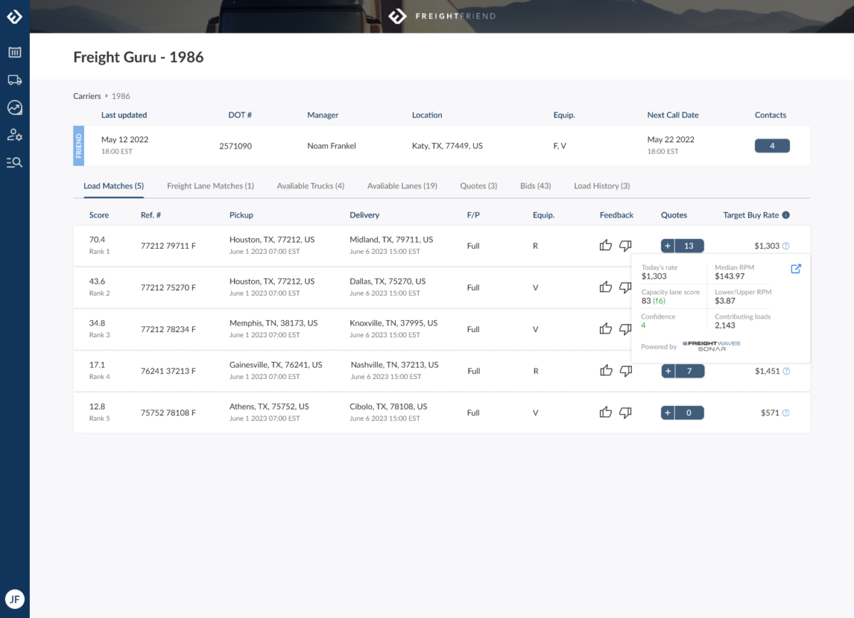 FreightFriend and FreightWaves partner to provide data to mutual ...