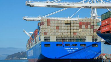 Container ship at Port of Oakland