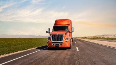 Navistar International LT in desert