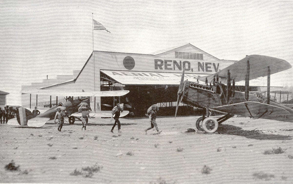 historic mail delivery by plane